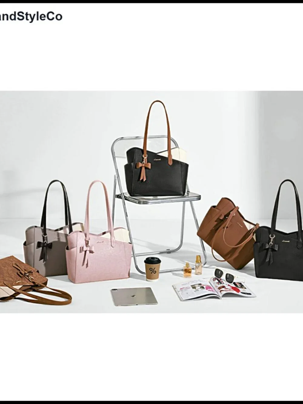 Structured PU Leather Satchel Tote Purse for Women, Fits 11